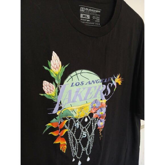 Sue Tsai × Bleacher Report Men's T-Shirt XL NBA 75 Lakers Graphic Black Cotton - Picture 10 of 12